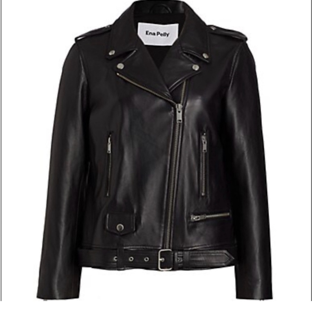ENA pelly Oversized Leather Jacket price firm 🖤